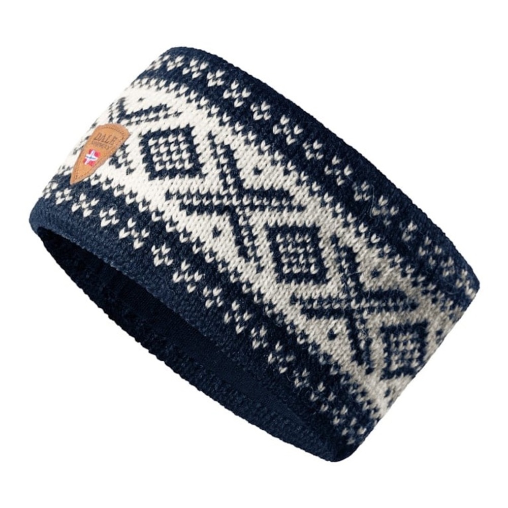 Unisex Dale of Norway 1956 Navy and Cream Patterned: Norwegian Wool Headband
